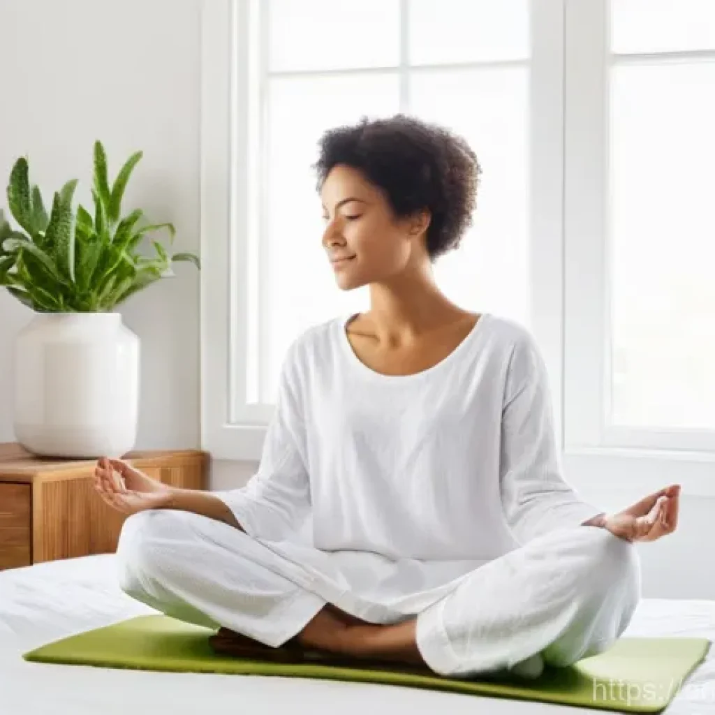의식적 기술 사용에서의 경계 설정 - **Mindful Morning & Tech-Free Sanctuary:**
"A serene and cozy bedroom bathed in soft, natural mo...