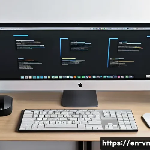 Home 32 의식적 기술 사용과 효율적인 일 처리 - A modern, minimalist home office setup featuring a sleek desk with a large monitor displaying organi...