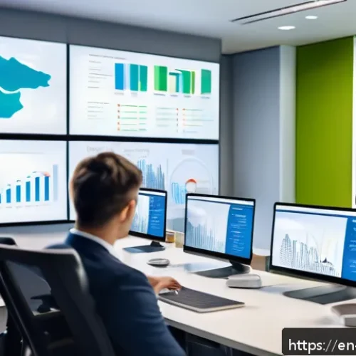 Home 16 의식적 기술 사용의 경제적 기회 - A modern office environment with diverse professionals collaborating around a sleek conference table...